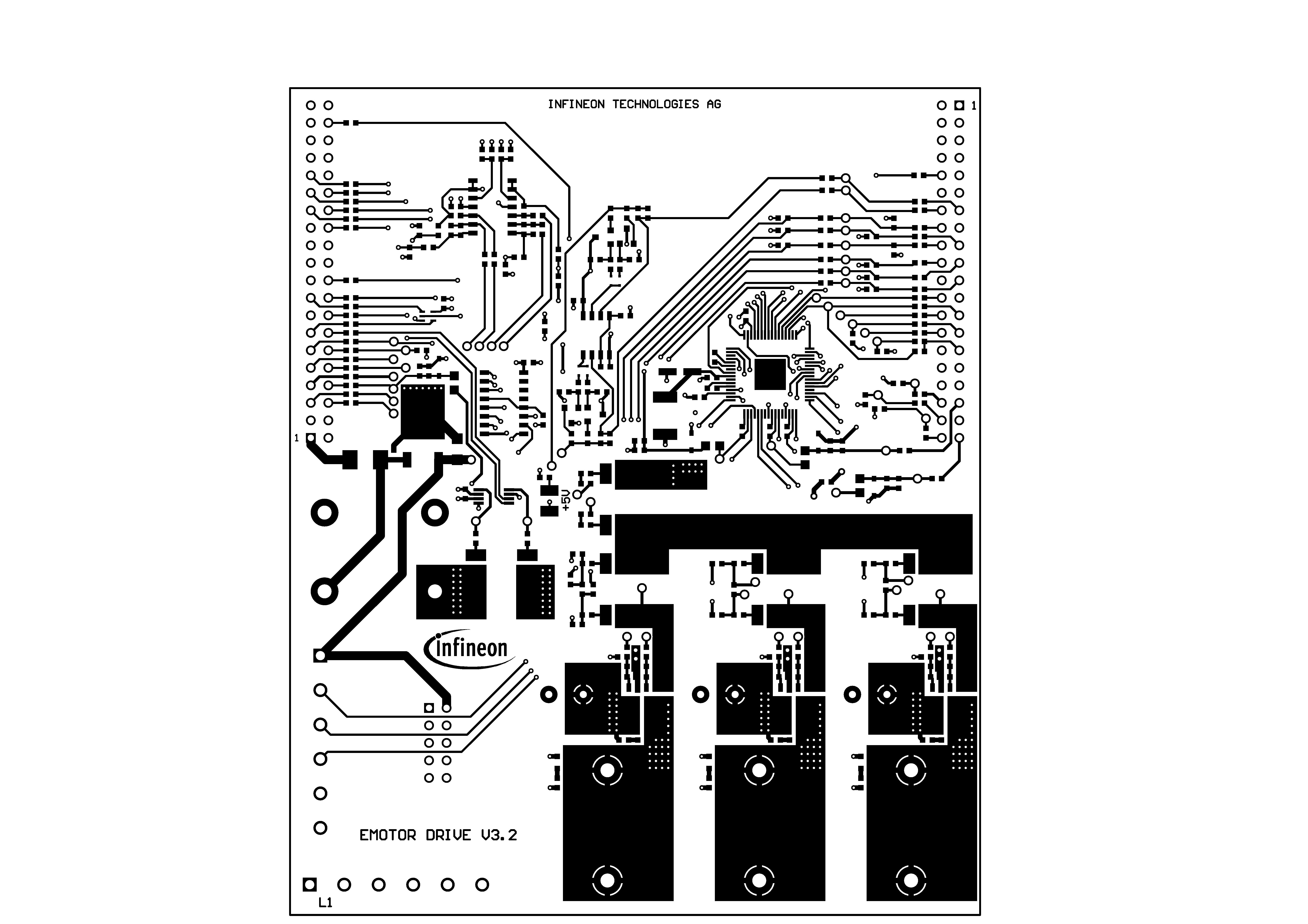 Top layer routing of the power board