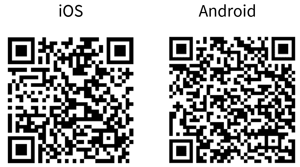 iOS and Android QR codes