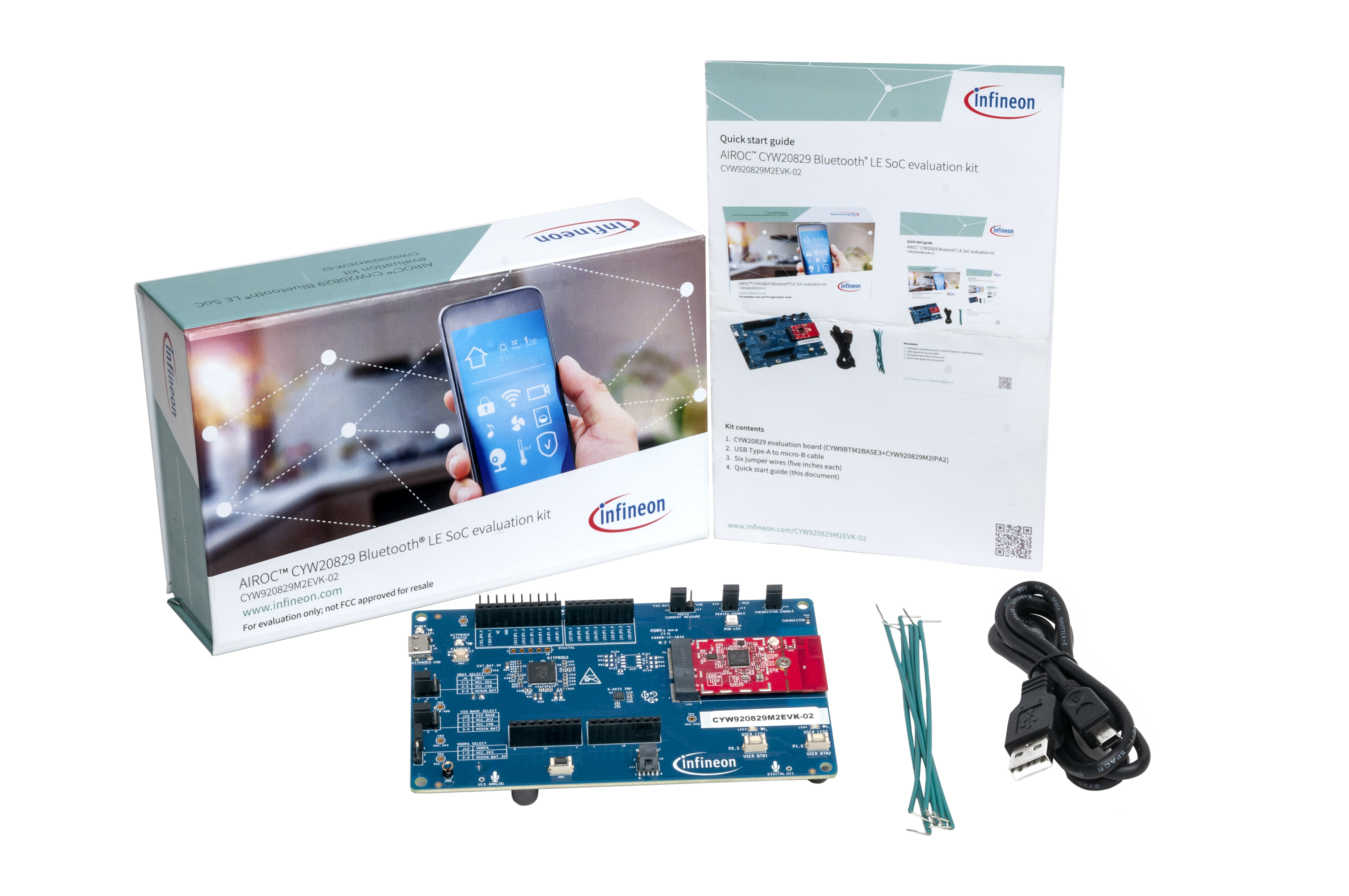 CYW920829M2EVK-02 kit contents