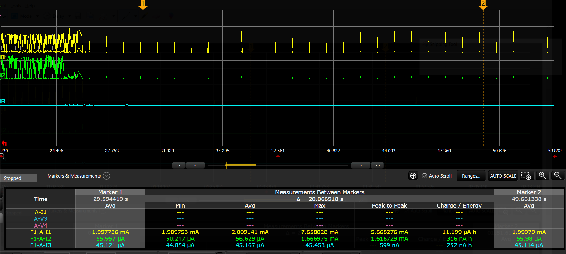 Sleep connection idle with 1 s connection intervalSleep disconnection idle